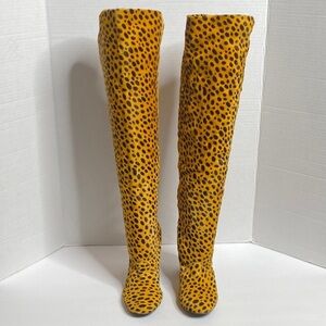 AGL Leopard Print Over-the-Knee Boots Size US 7.5 EURO 38